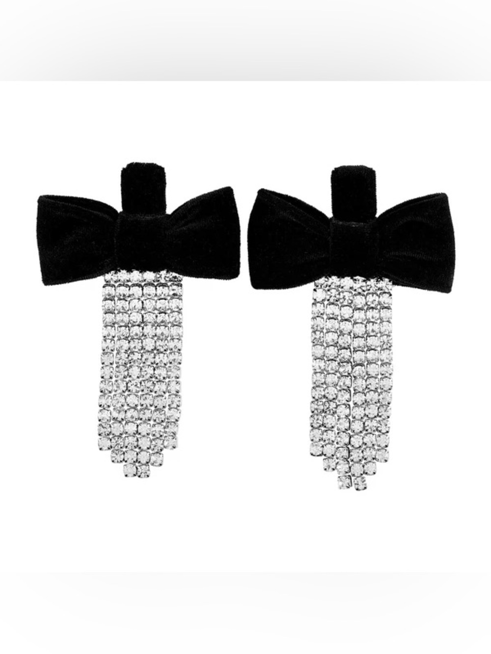 Mud Pie Velvet Bow Earrings